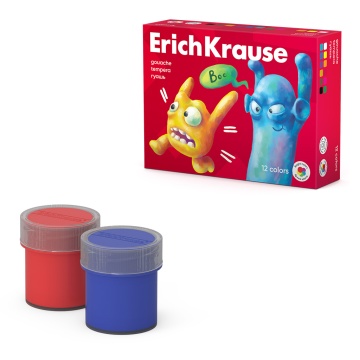 Гуашь 12цв 240мл Erich Krause Jolly Friends