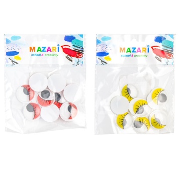 Набор "Глазки подвижные с ресницами" 24мм, 10 шт