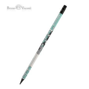 Карандаш ч/гр BV "Manga anime. City" с ластиком, грифель 3мм, пластик.корпус, НВ