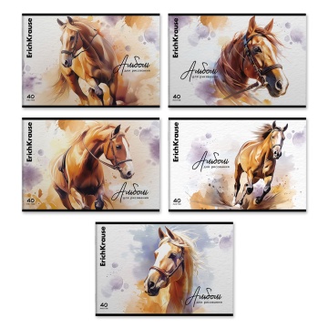 Альбом для рисования на скобе ErichKrause Wild Mane, А4, 40 листов, твин-лак_MIX-PACK