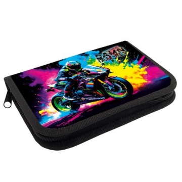 Пенал 1 отд. (190*130*27) молния, лам.картон "Мотогонщик"