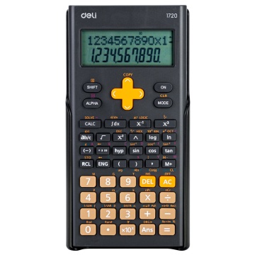Калькулятор  10+2 разр. Deli научный, для ЕГЭ, черный E1720