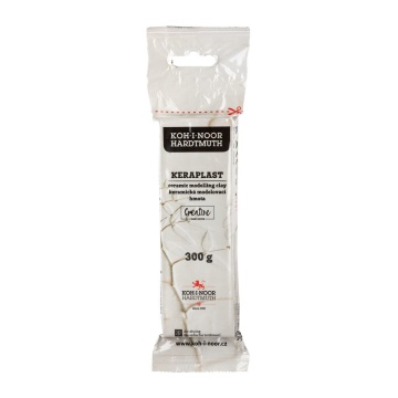 Глина для лепки Koh-I-Noor KERAPLAST, белая 300гр. в блистере