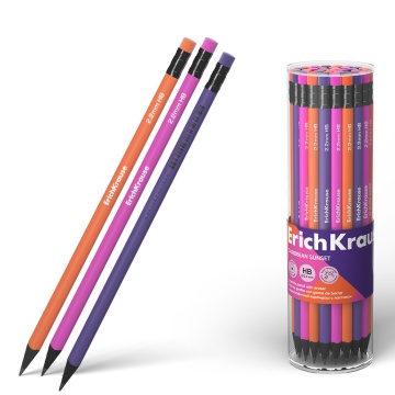 Карандаш Caribbean Sunset HB, круглый с ластиком, тубус