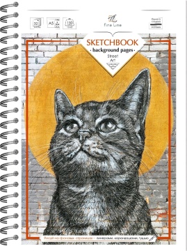 Скетчбук А5  32л., гребень, 150гр/м2 "Street art" фоновые страницы
