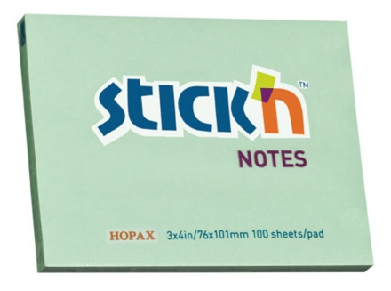 Бумага с липким краем (76*101мм) 100л, зелёный