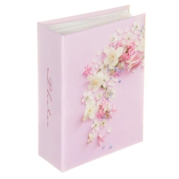 Фотоальбом 300 фото 10*15см Flowers , бум.карм.с мемо, клеевой пер-т