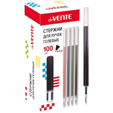Стержень гелевый deVENTE 130мм, черный, 0,5мм
