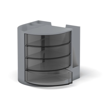 Подставка настольная пластиковая ErichKrause Венеция, Классика, серый