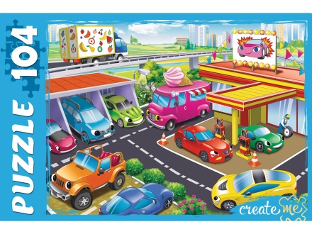 Пазлы  104 элемента  230*330мм "Веселая парковка" Create me