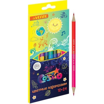 Карандаши цвет. двусторонние 12шт/24цв deVENTE Twins  2М