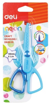 Ножницы фигурные Deli Neon 13,5см, сталь