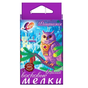 Мелки восковые масляные ЛУЧ "Фантазия" 6цв, 9,5*90мм