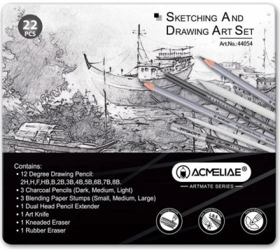 Набор художника ACMELIAE ArtMate 22 предмета, в метал. коробке