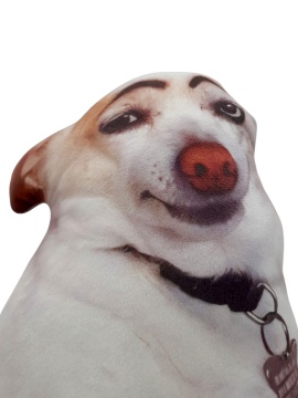 Мягкая игрушка 24см "Собака с бровями"