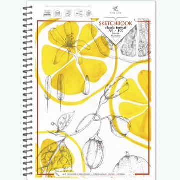 Скетчбук А4  40л., гребень, 100гр/м2, "Sketchbook"