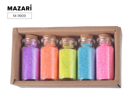 Блёстки декоративные в стекл.колбе 5цв*9гр (№17)