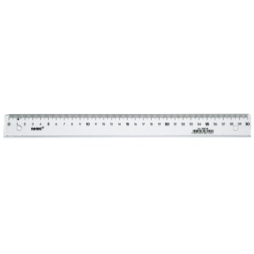 Линейка 30см бесцветн. с пазом и фаской