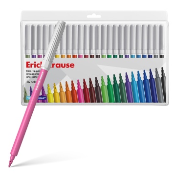 Фломастеры  24цв "Erich Krause." вент. колпачок, блистер