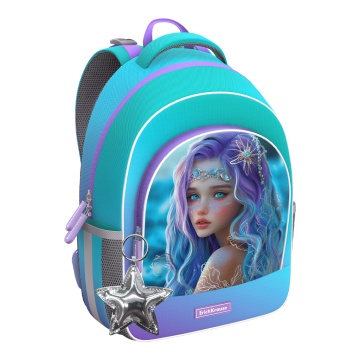 Ученический рюкзак с грудной перемычкой ErichKrause ErgoLine 15L Aquamarine