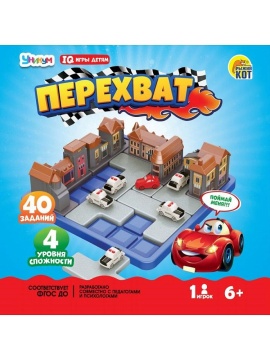 Игра настольная "Головоломка.Перехват" 4 уровня сложности,40 заданий