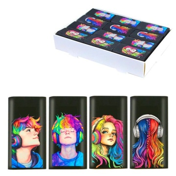 Ластик Луч " Л4 " 46*25*9 мм, черный, с дизайном