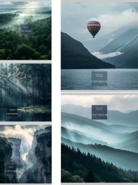 Тетрадь А5 48л кл. Проф-Пресс "Cold nature" лен