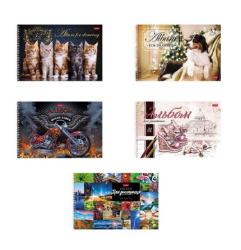 Альбом А4 32л  гребень "Ассорти"