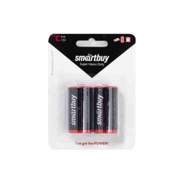 Батарейка R-14 Smartbuy, солевая, блистер, цена за 1 шт