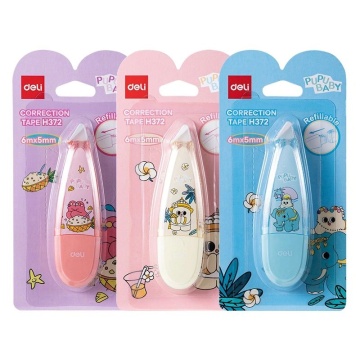 Корректирующая лента Deli PUPUBABY 5мм*6м, сменный картридж, ассорти