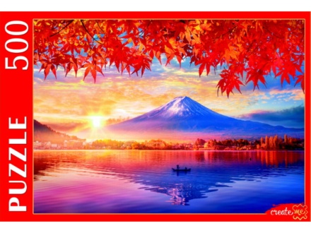 Пазлы 500 элементов 480*330мм. "Япония. Отражения горы Фудзи"