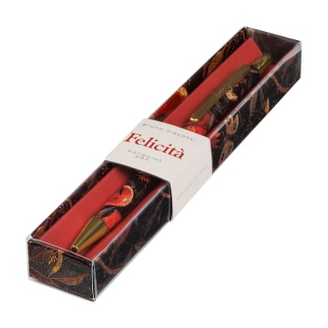 Ручка автомат. в футляре "Flora. Гранат" шарик., 0,7мм, металл., синие чернила