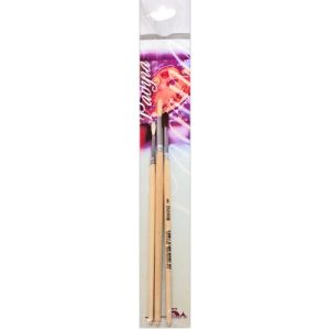 Кисти Набор "Радуга", 3 шт. (Коза №2 круглая, Щетина №4 круглая, Пони №3 круглая)