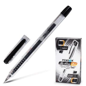 Ручка гелевая PENSAN MY KING GEL 0,5мм, черная, игольч. наконечник
