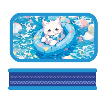 Пенал 2 отд. (190*105*35) молния, лам.картон, ткан.торец "Авакот"