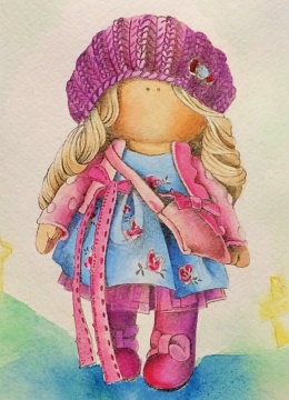 Алмазная мозаика, 30х40см. Полная выкладка. ПРЕМИУМ набор. КУКЛА НИКА