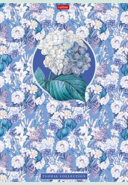 Тетрадь А4 96л кл. скоба Hatber "Floral collection" мат.лам., 3Dфольга, 3диз.в блоке, белизна 100%*
