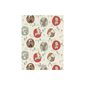 Папка файловая пластиковая ErichKrause Little Dogs, c 20 карманами, A4 (в пакете по 4 шт.)