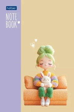 Блокнот А6  40л клеевой кор. "Уютные моменты" клетка, глянц.лам.