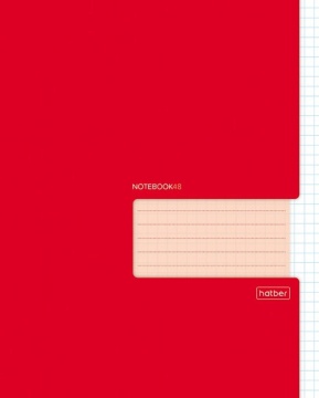 Тетрадь А5 48л кл. Hatber "ТЕТРАДЬ. Красная", белизна 98%