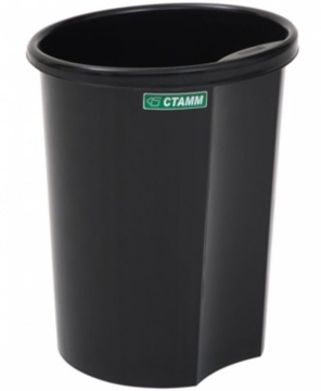 Корзина для мусора цельная 12л серая