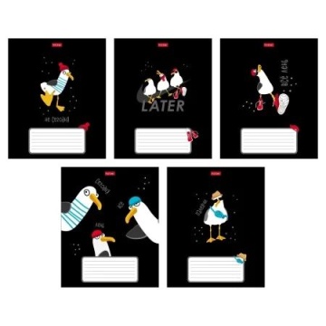 Тетрадь А5 18л кл. Hatber "Приключения чайки" 5 диз.в блоке