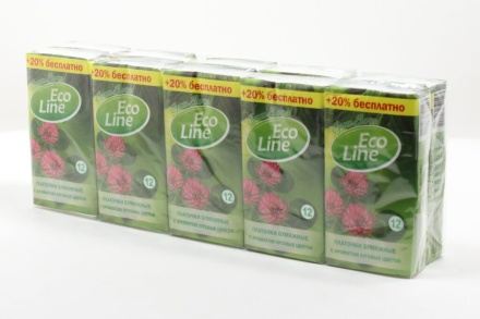 Платочки бум. ЭкоЛайн "Green Series" 10шт, аром.