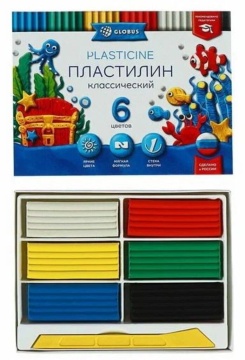 Пластилин  6цв 120гр. КЛАССИЧЕСКИЙ к/к, стек