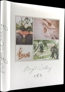 Фотоальбом магнитный 10л 23*28см спир. Bright wedding. Август