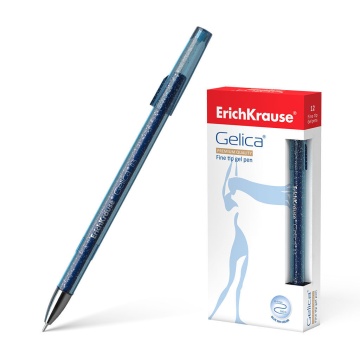 Ручка гелевая ErichKrause Gelica Stick Original 0.5, цвет чернил синий (в коробке по 12 шт.)