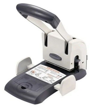 Дырокол KW-TRIO 100 лист. Lever-Tech HD металл., серый, линейка