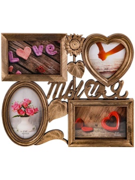 Фоторамка на 4 фото 10*15,10*10см "Мы с тобой"