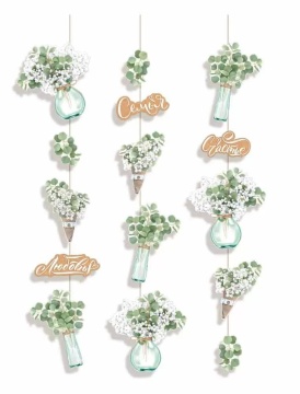 Гирлянда "Свадебные букеты" вертикальная 2м