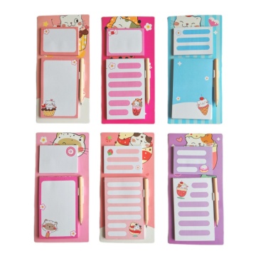 Блок д\записи на магните "Милые кошки" ассорти, 100*200 мм, с карандашом